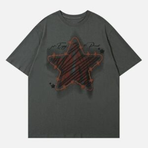 Star Shadow Chain Graphic T-Shirt